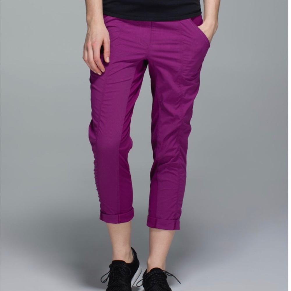 Lululemon Street to studio pants regal plum color